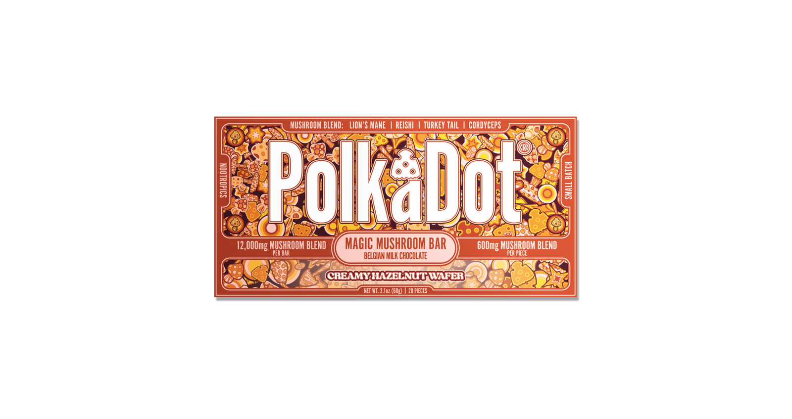 Creamy Hazelnut Wafer Chocolate Bar (12,000 MG) by Polkadot