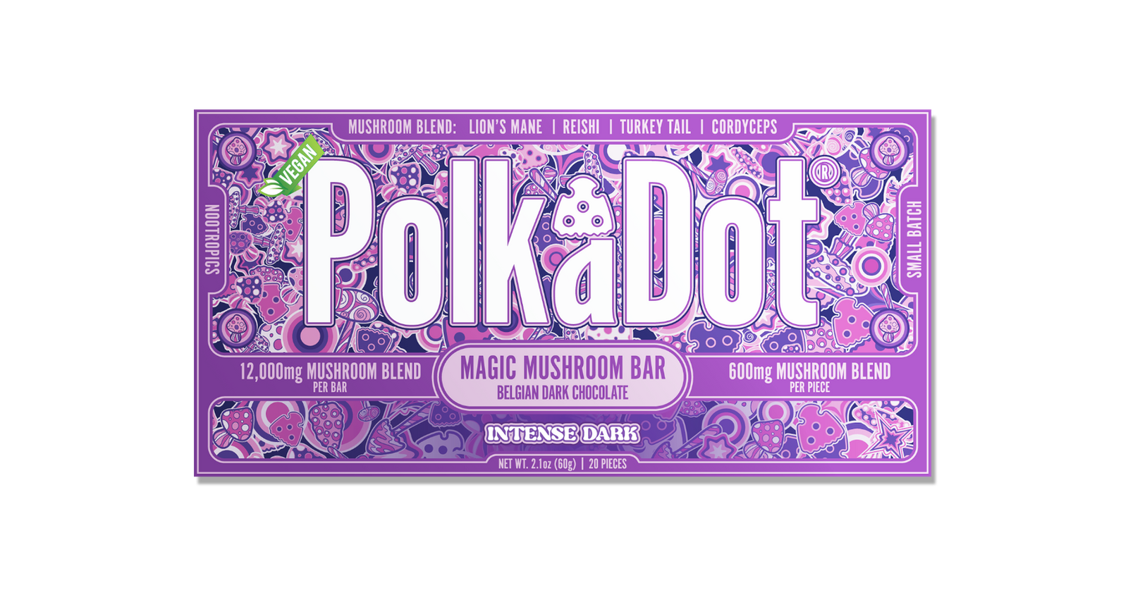 Intense Dark Chocolate Bar (12,000 MG) by Polkadot