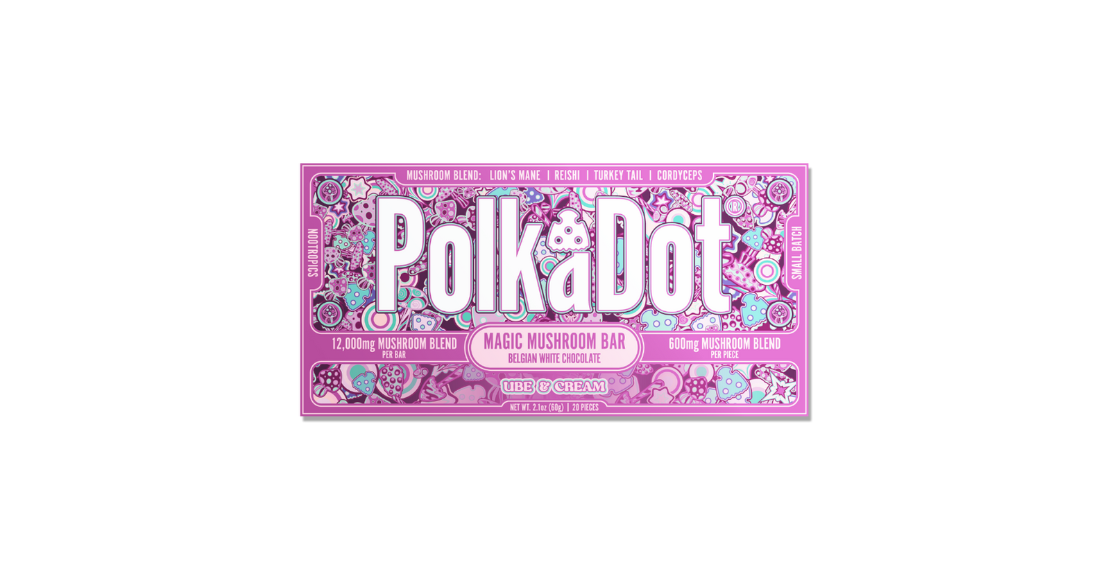 White Chocolate Ube Cream Chocolate Bar (12,000 MG) by Polkadot